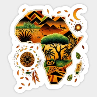 African Print Design Sticker